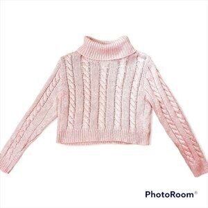 Jun & Ivy Knit Turtleneck Cropped Sweater